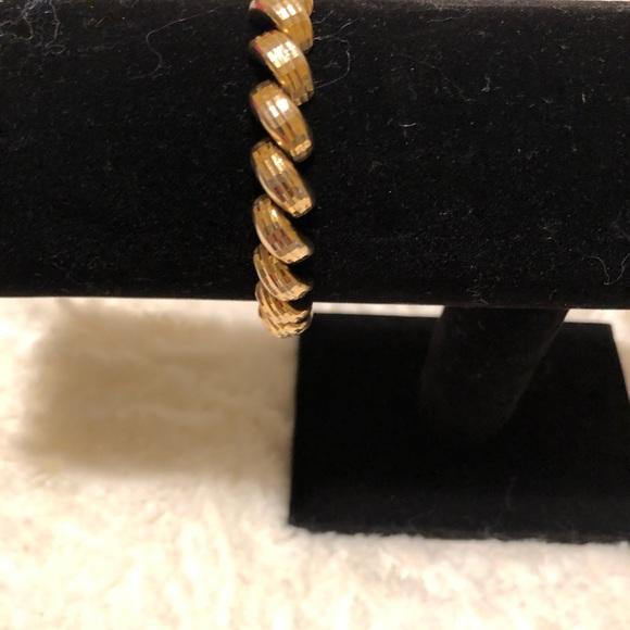Gold Tone Stainless Steel Bracelet - Picture 7 of 8